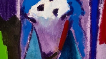 Menashe Kadishman - Purple Sheep - Kings Gallery - Fine art - Sheep.