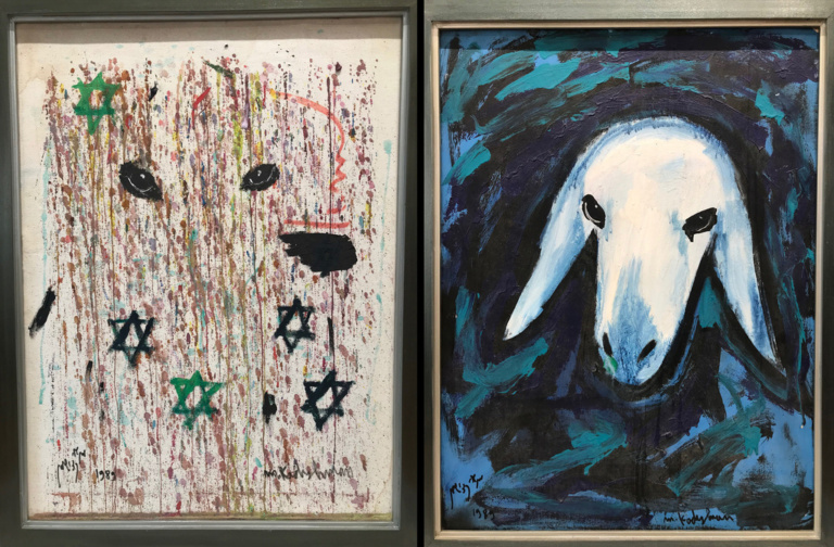 “Double side – Dark/light sheep head”