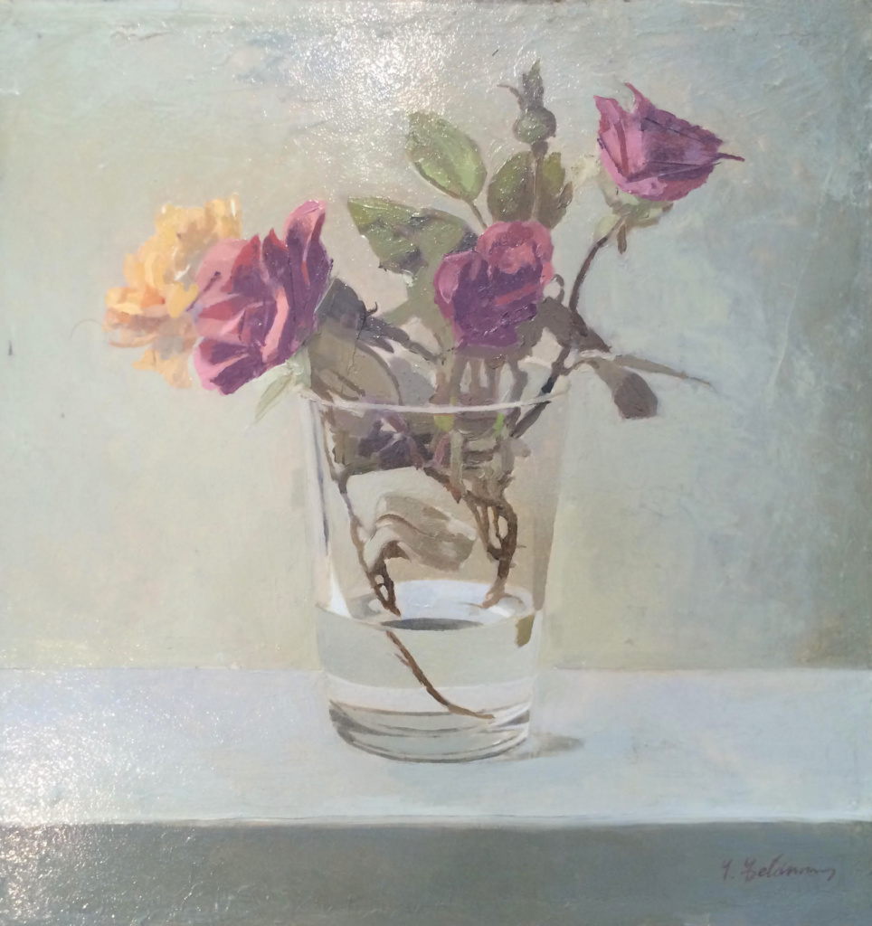 “Roses in a glass”