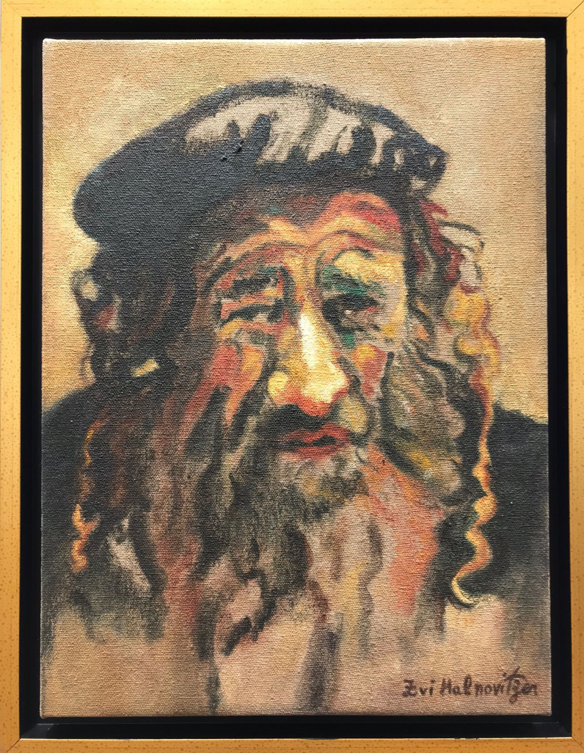 Zvi Malnovitzer - Portrait - Kings Gallery - Gallery in Jerusalem - Judaica - Israeli artist.