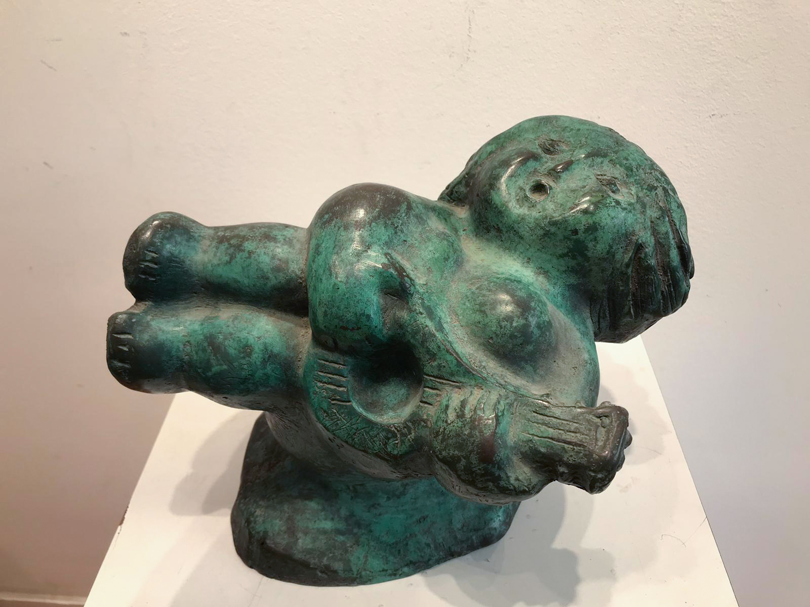 Daniel Kafri - Mandolin player - Bronze Sculpture - Kings Gallery - Jerusalem - fine art - Israeli artist - art work - international art.
