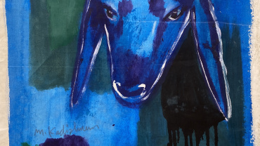Menashe Kadishman - Blue Head Sheep - Grin Heag Sheep and Infinity - Kings Gallery - Fen art - Jerusalem - Sheep - Israeli artist.