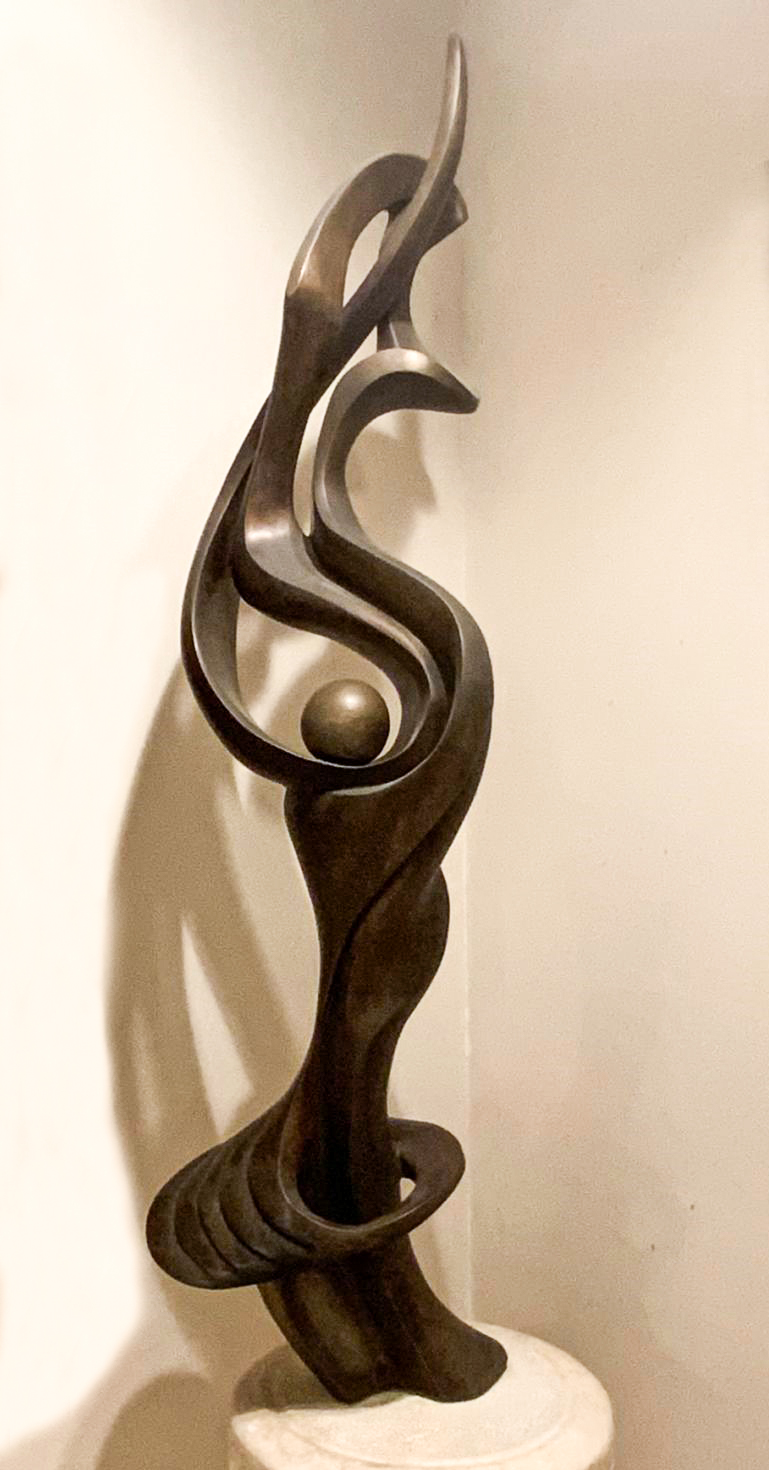 Gadi Fraiman - Dancer - Bronze sculpture - 152x47x40 cm