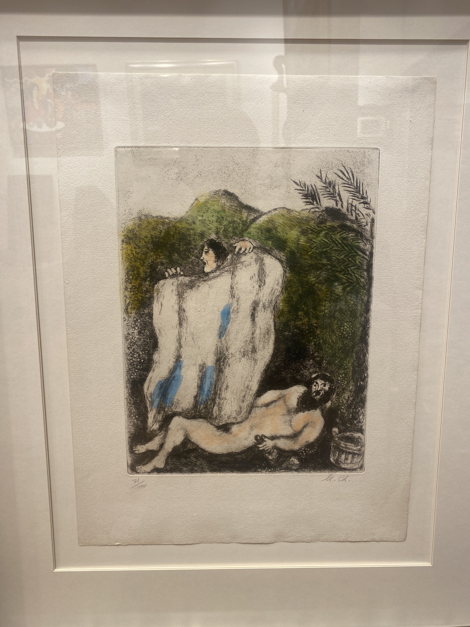 “Adam and Eve” by Marc Chagall 43x32 cm