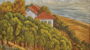 Shlomo Narinsky - House in Tiberias - Oil on wood - 43x54 cm1