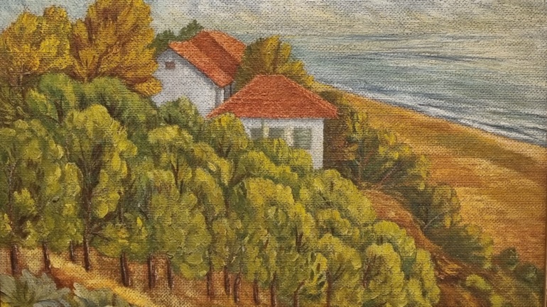Shlomo Narinsky - House in Tiberias - Oil on wood - 43x54 cm1