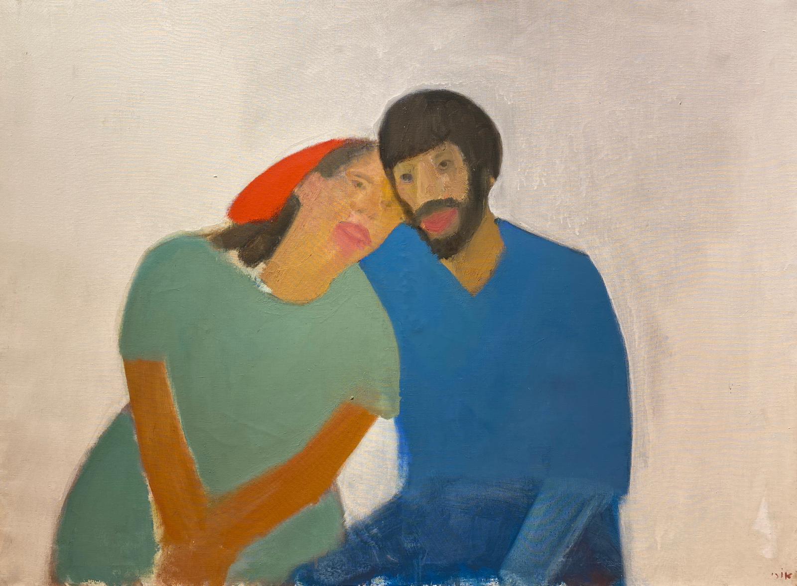 Ori Reisman - Couple - Oil on Canvas - 97x130 cm