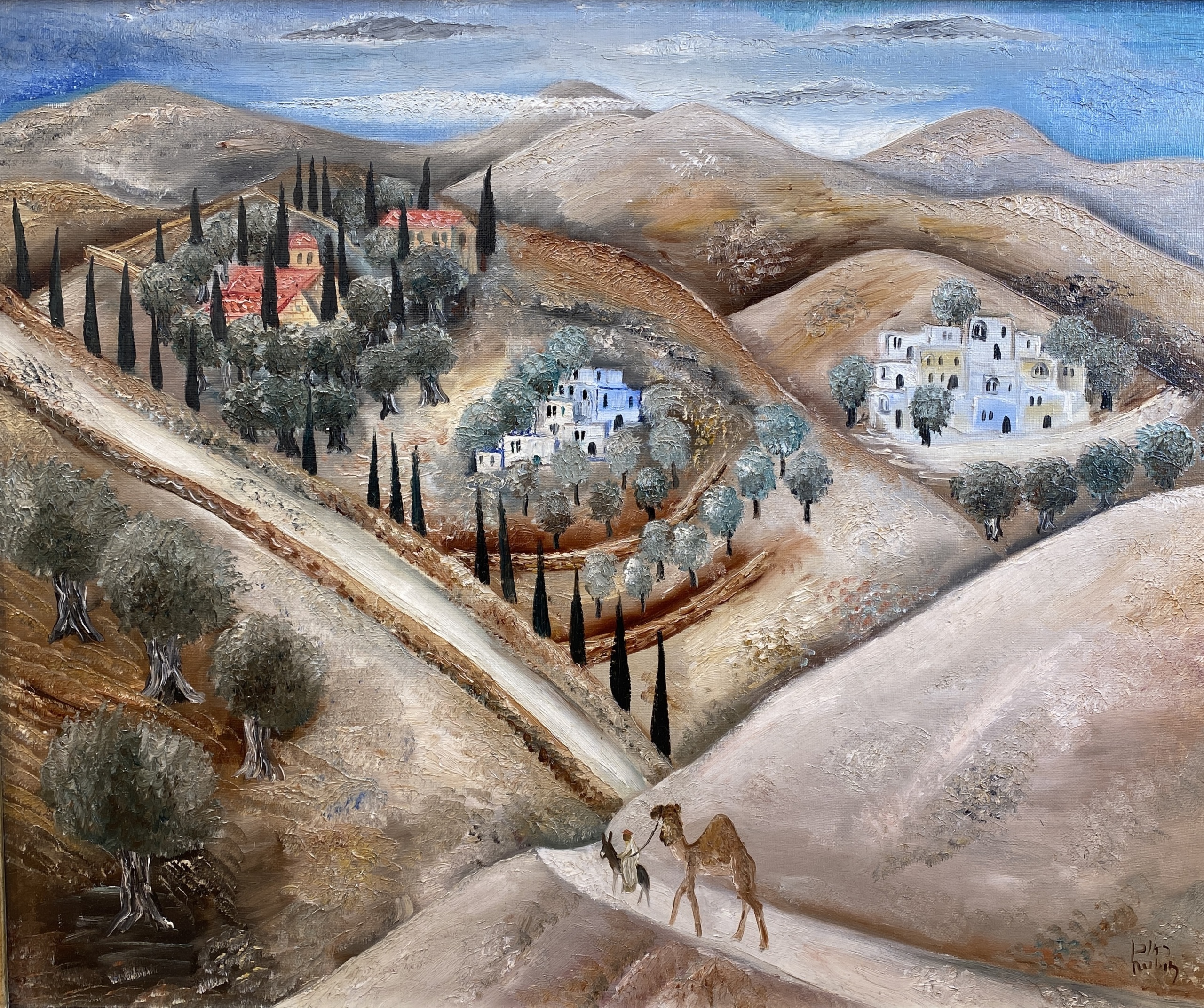 Reuven Rubin - Road to Bet-Lehem - Oil on canvas - 61x74 cm