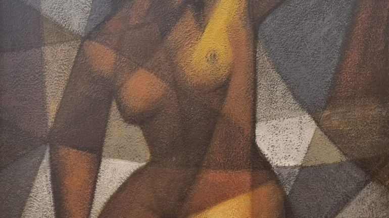 Unknown Artist - Woman Cubism - Oil on canvas - 73X60 cm