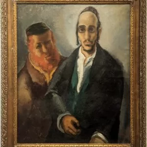 Mane Katz - Two Hassids - Oil on canvas - 117x98 cm