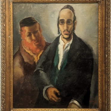 Mane Katz - Two Hassids - Oil on canvas - 117x98 cm