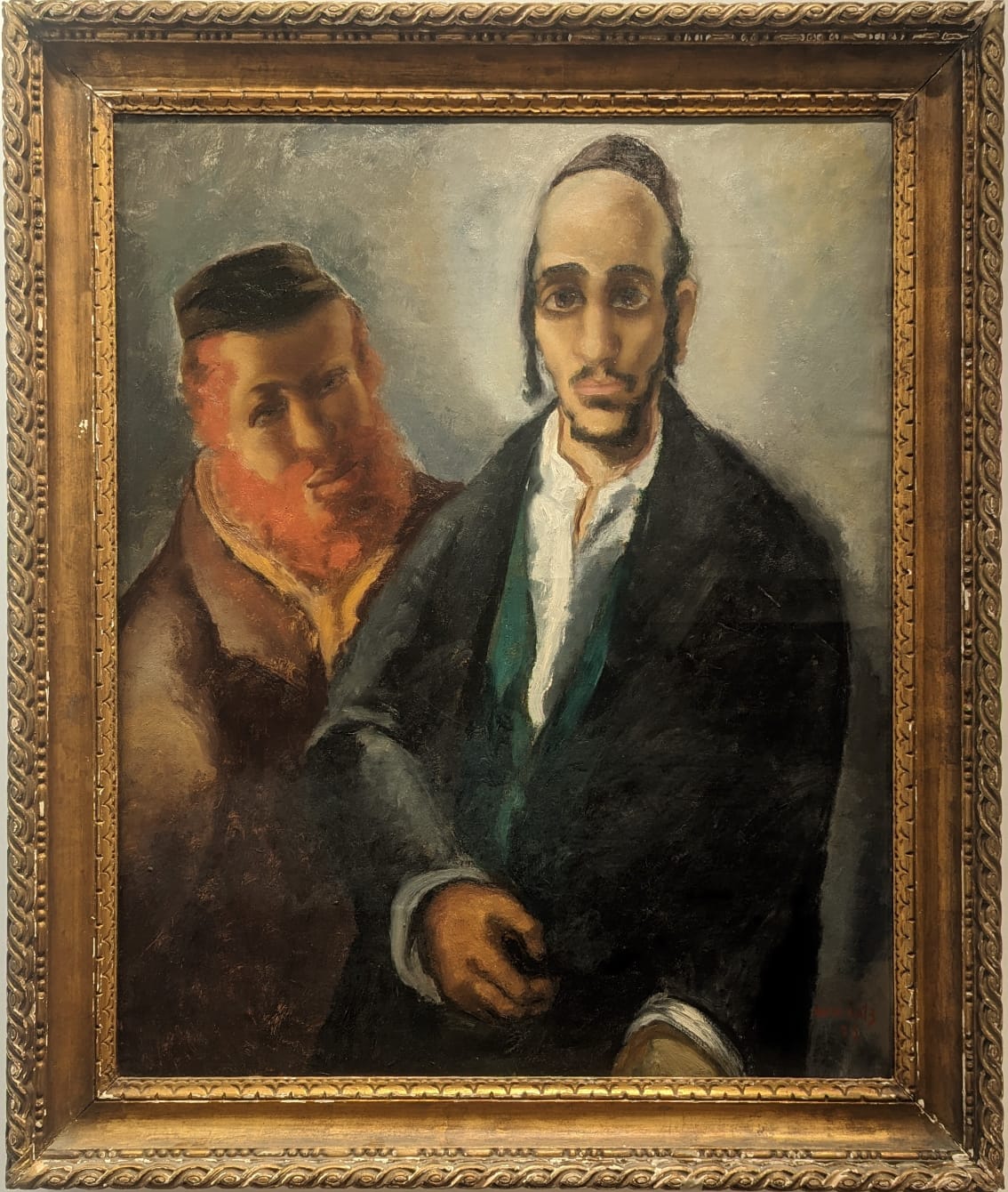 Mane Katz - Two Hassids - Oil on canvas - 117x98 cm