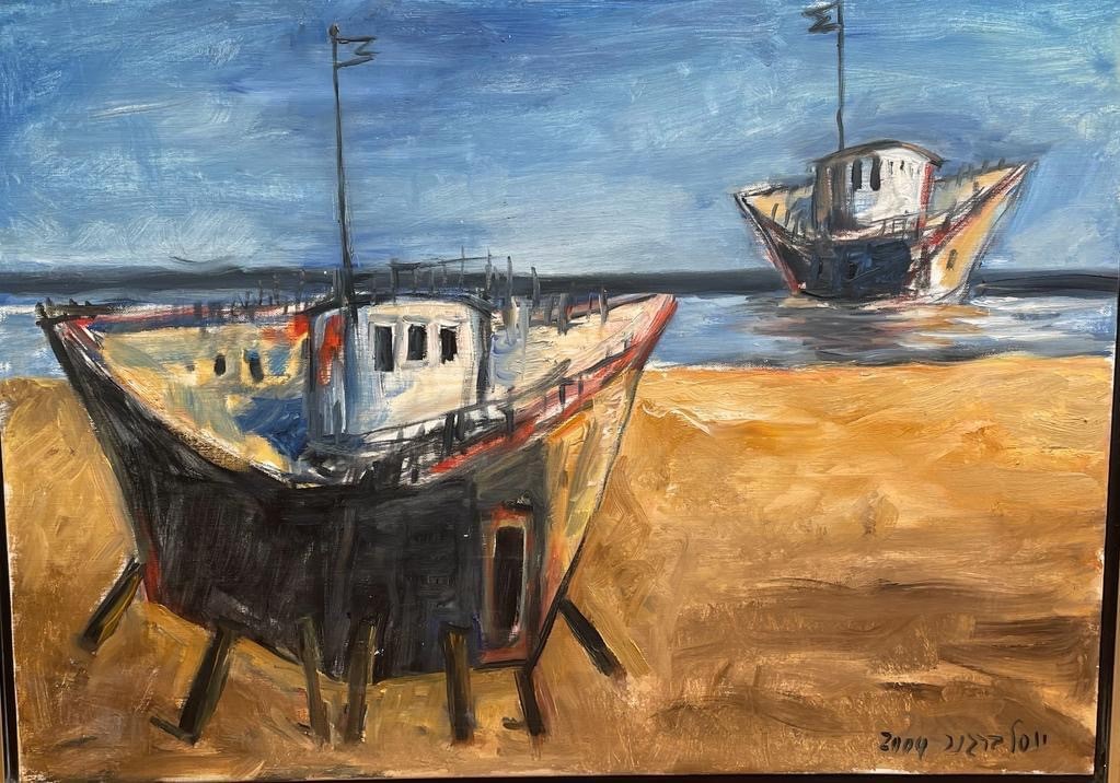 Ship Series by Yosl Bergner Oil on canvas 70×50 cm