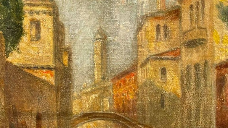 Antoine Bouvard "Venice" Oil on canvas, 38X29 cm