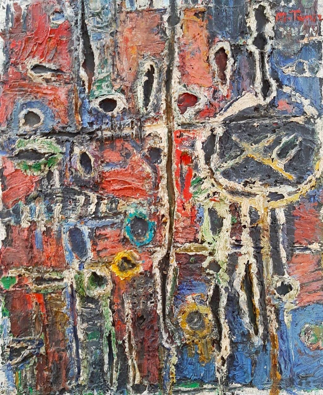 "Abstraction" By Moshe Tamir Oil on canvas, 46X38 cm