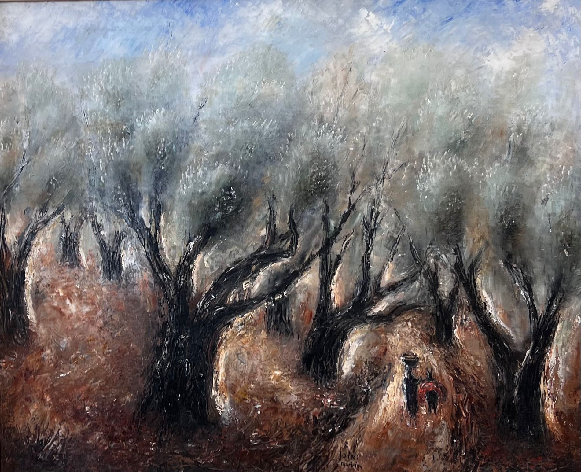 reuven rubin - road to safed -oil on canvas - 60 x 73