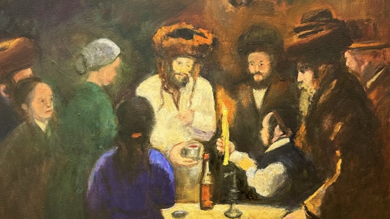 Zvi Malnoviter - Havdalah - Oil on canvas - 50x60 cm.