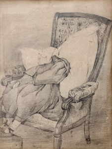 Mary Cassat Girl on the armchair 26.5 × 20 cm Pencil on paper