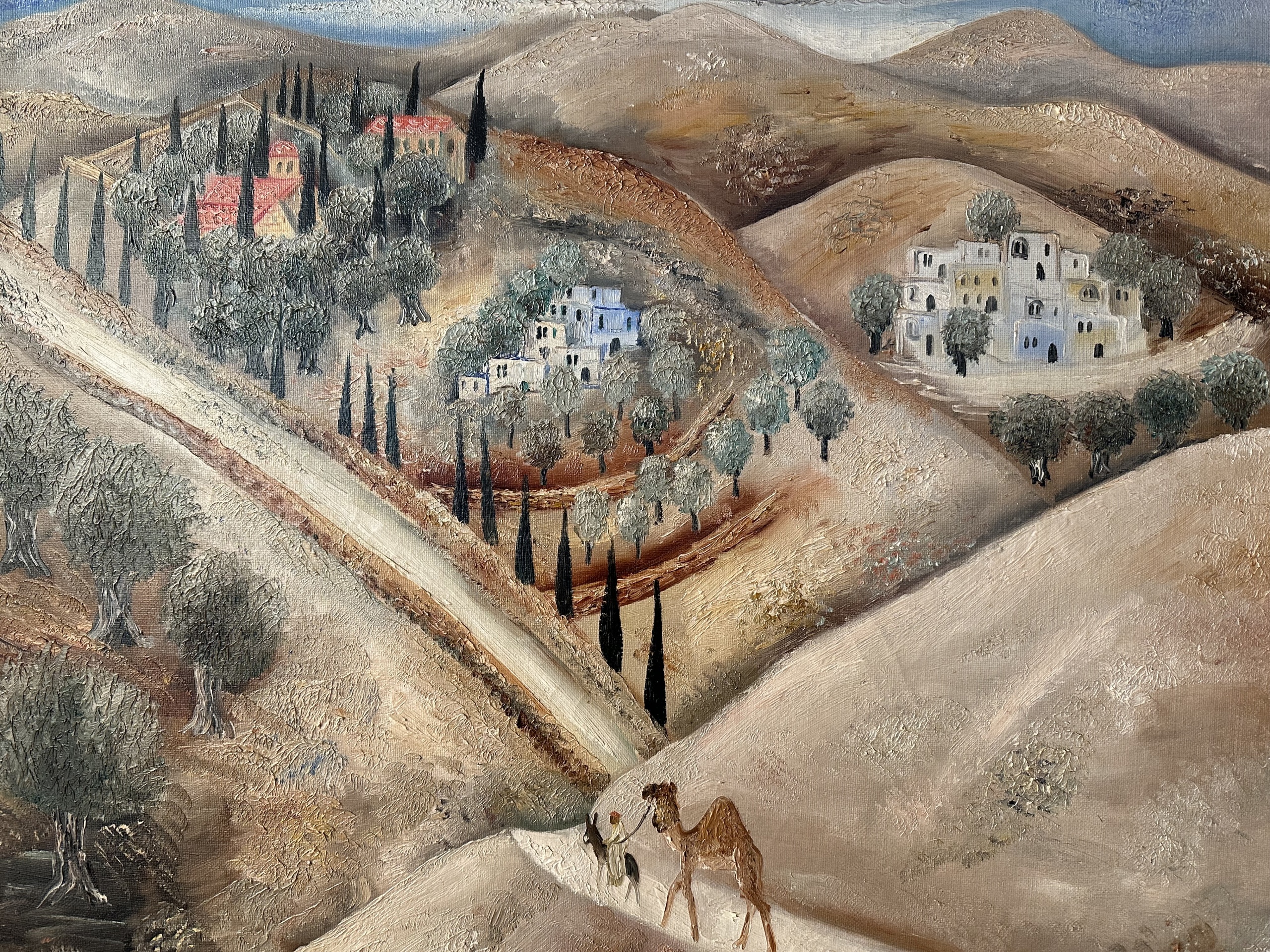 Reuven Rubin - On the road to Beth Lechem - Oil on canvas - 62 x 74 cm - detail1