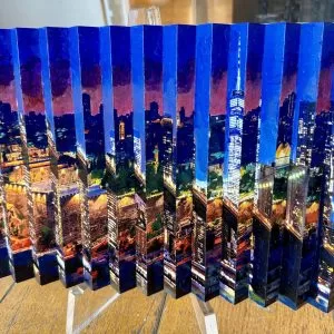 Eli Cohen Jerusalem New York 36x25 Cm Acrylic On Aluminium