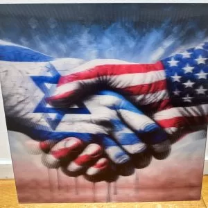 Eli Cohen Two Hands 49x49 Cm Kinetic Art