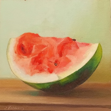 Yaakov Feldman - Watermelon - Oil on canvas - 30x30 cm
