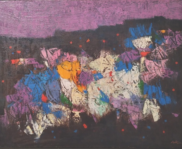 Ardon Mordechai - Untitled - late 1960s - oil on canvas - 51 x 65 cm .