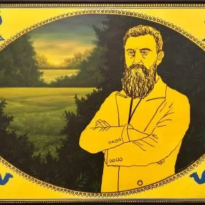 Meir Pichhadze, Herzl, Oil on Canvas, 90 x 120 cm
