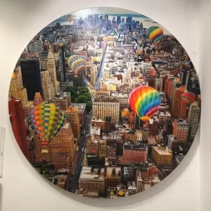 Shay Kun Manhattan Oil On Canvas 120 Cm Diameter