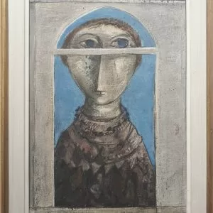 Yosl Bergner A Girl At The Window 40X27