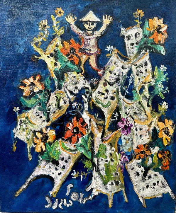 Yosl Bergner "Boy Flowers"