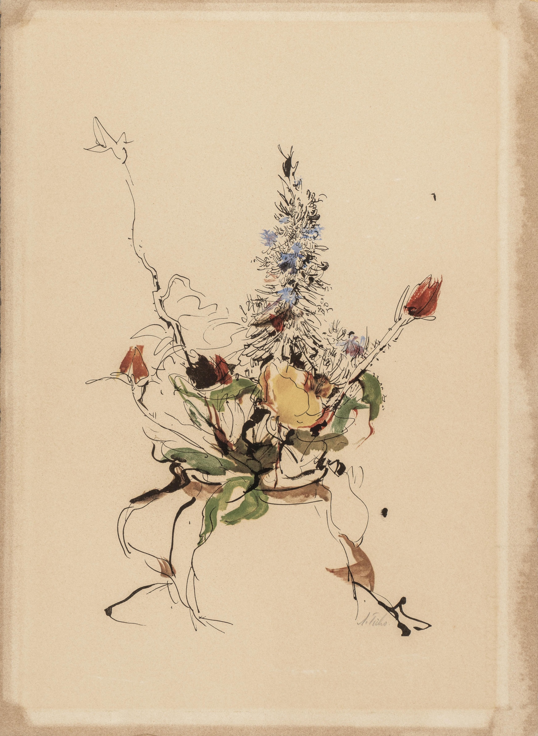 “Flower Vase” by Anna Ticho