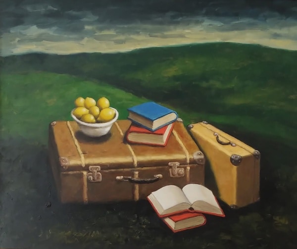 Meir-Pichhadze-Autumns-Picnic-oil-on-wood-50-x-62-cm
