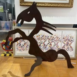 Menashe Kadishman Horse Iron Sculpture 132x145x55 Cm 2
