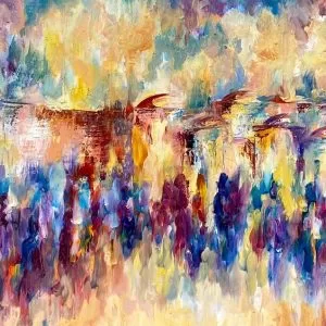 Ora-Nissim-Golden-Jerusalem-Oil-on-canvas-60x140-cm.