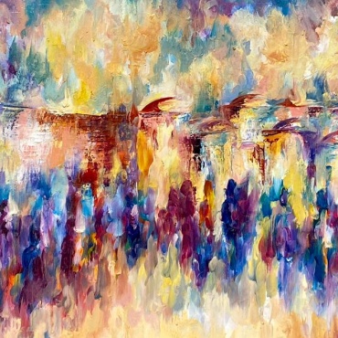 Ora-Nissim-Golden-Jerusalem-Oil-on-canvas-60x140-cm.