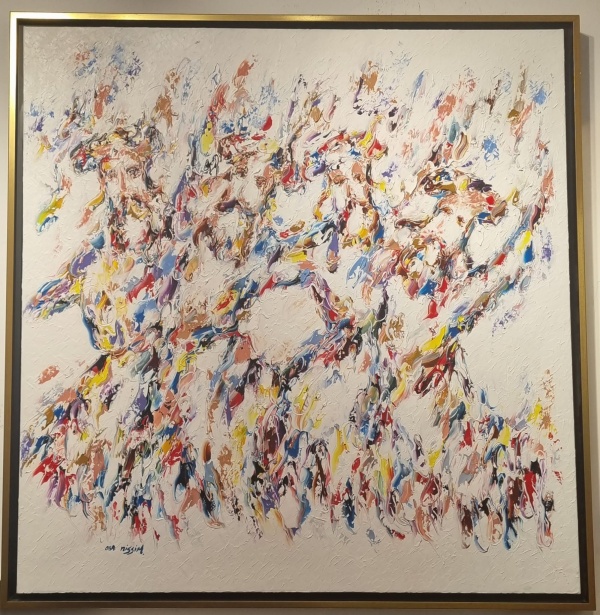 Ora-Nissim-Hassidic-Dance-oil-on-canvas-100-x-100-cm