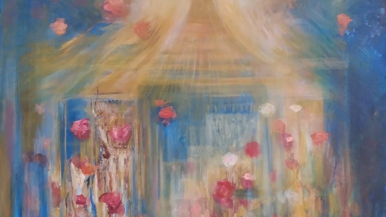 Raanan-Yoram-Cherubs-Kiss-oil-on-canvas-123-x-92-cm.