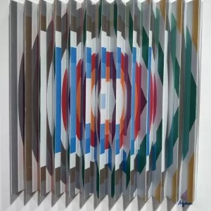Yaacov-Agam-Squaring-the-circle-Polygraph-35-x35-cm-