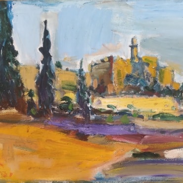 Yehoshouah-Front-Jerusalem-Landscape-oil-on-canvas-50-x-70-cm