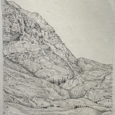 Anna-Ticho-Jerusalem-Hills-Pencil-on-paper-25-x-20-cm-