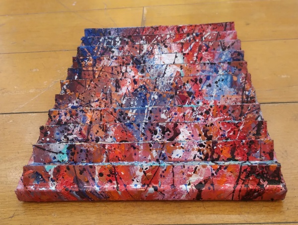 Eli-Cohen-Tribute-to-Pollock-acryl-on-resin-28-x-38-cm.-left-side-view.