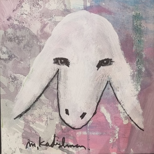 "Sheep on Pink" - Menashe Kadishman - Image 3