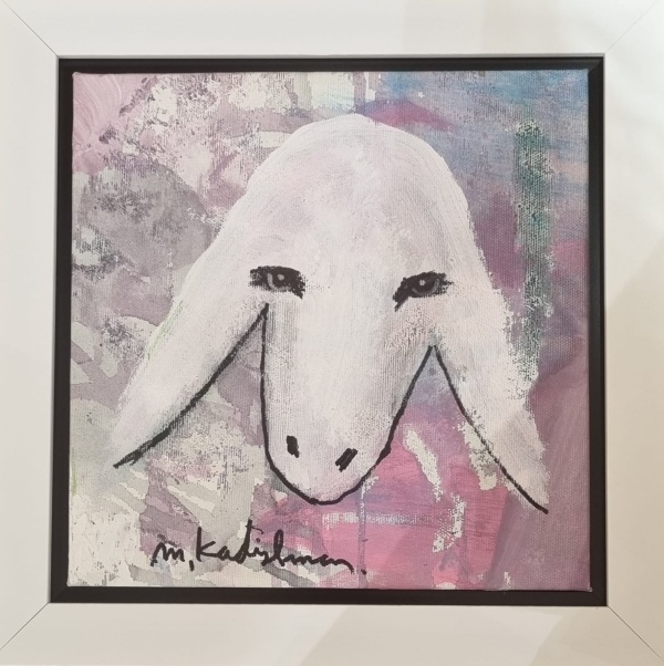 "Sheep on Pink" - Menashe Kadishman - Image 4