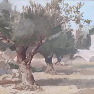 Yaakov-Feldman-Israeli-Landscape-oil-on-canvas-30-x-45-cms.