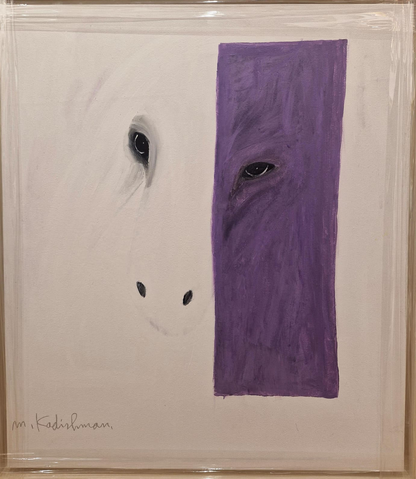 Purple eyes by Menashe Kadishman