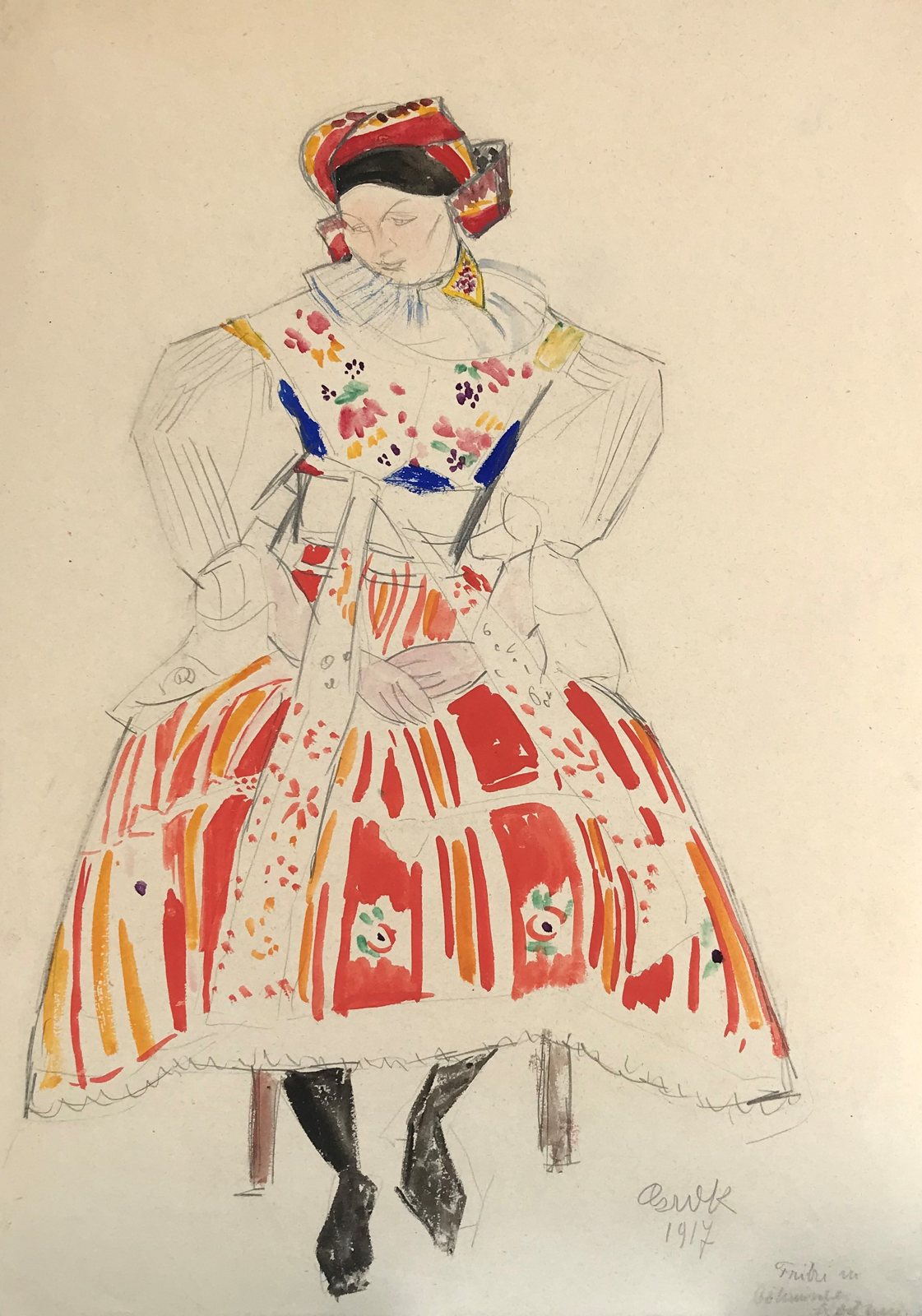 Sitting Dancer by Léon Bakst